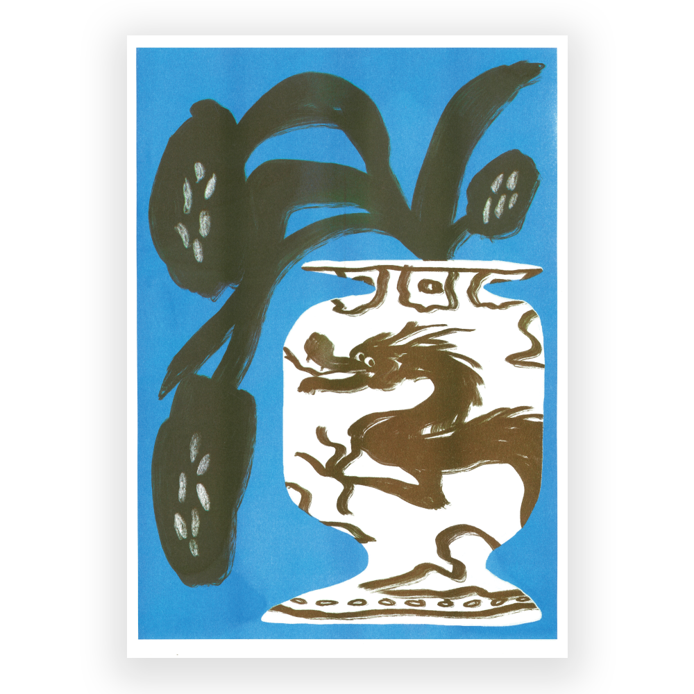 DRAGON VASE A3 RISO POSTER