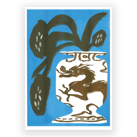 DRAGON VASE A3 RISO POSTER